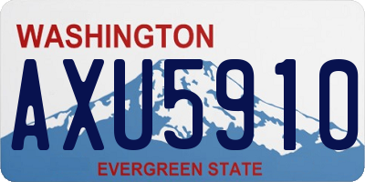 WA license plate AXU5910