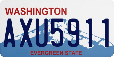 WA license plate AXU5911