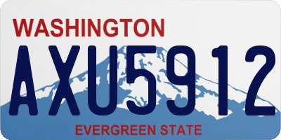 WA license plate AXU5912