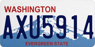WA license plate AXU5914