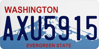 WA license plate AXU5915