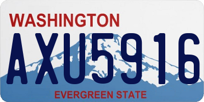 WA license plate AXU5916