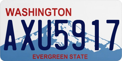 WA license plate AXU5917