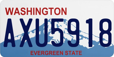 WA license plate AXU5918