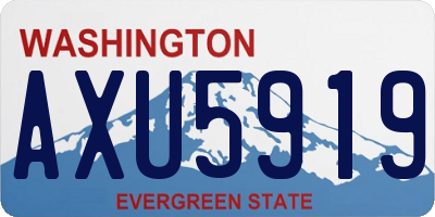 WA license plate AXU5919