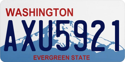 WA license plate AXU5921
