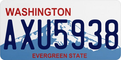 WA license plate AXU5938