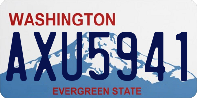WA license plate AXU5941