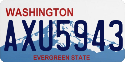 WA license plate AXU5943