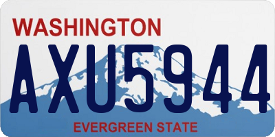 WA license plate AXU5944
