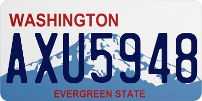 WA license plate AXU5948