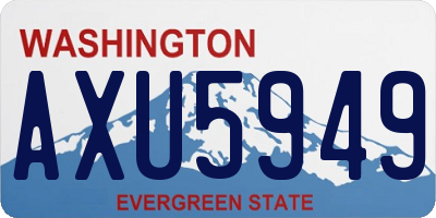 WA license plate AXU5949
