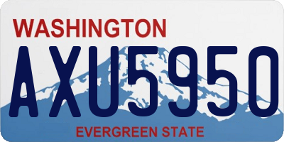 WA license plate AXU5950