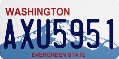 WA license plate AXU5951