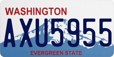 WA license plate AXU5955