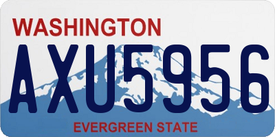 WA license plate AXU5956