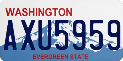 WA license plate AXU5959