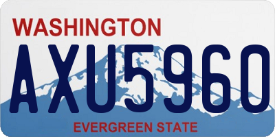 WA license plate AXU5960