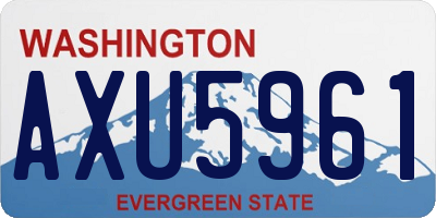 WA license plate AXU5961
