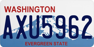 WA license plate AXU5962