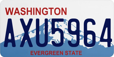 WA license plate AXU5964