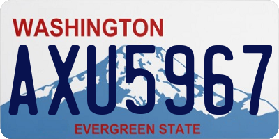 WA license plate AXU5967