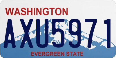 WA license plate AXU5971