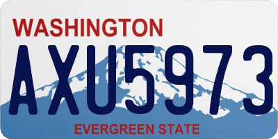 WA license plate AXU5973
