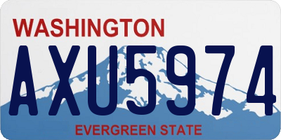 WA license plate AXU5974