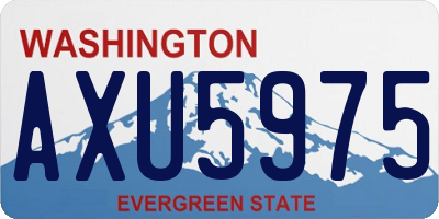 WA license plate AXU5975