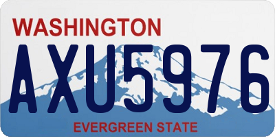 WA license plate AXU5976