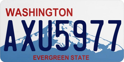 WA license plate AXU5977