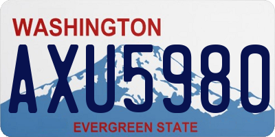 WA license plate AXU5980