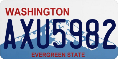 WA license plate AXU5982