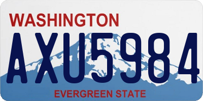 WA license plate AXU5984
