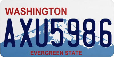 WA license plate AXU5986