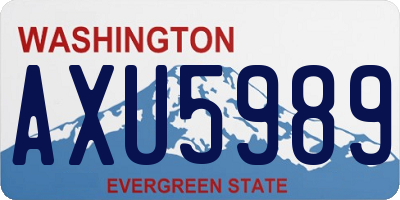 WA license plate AXU5989