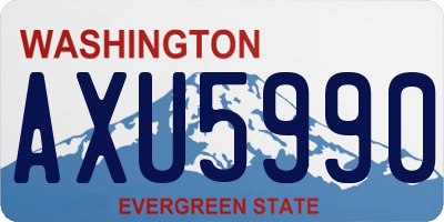 WA license plate AXU5990