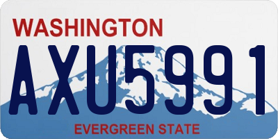WA license plate AXU5991
