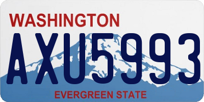 WA license plate AXU5993