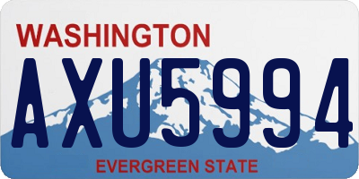 WA license plate AXU5994