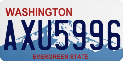 WA license plate AXU5996
