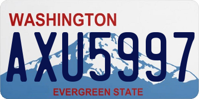 WA license plate AXU5997