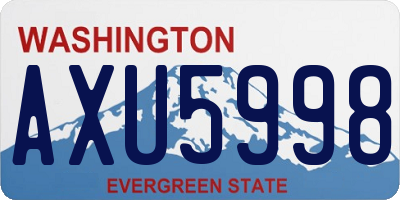 WA license plate AXU5998