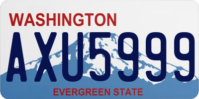 WA license plate AXU5999