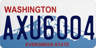 WA license plate AXU6004