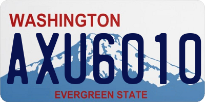 WA license plate AXU6010