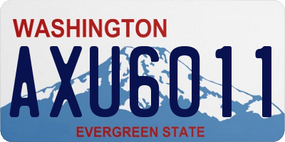 WA license plate AXU6011