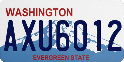 WA license plate AXU6012