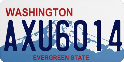 WA license plate AXU6014